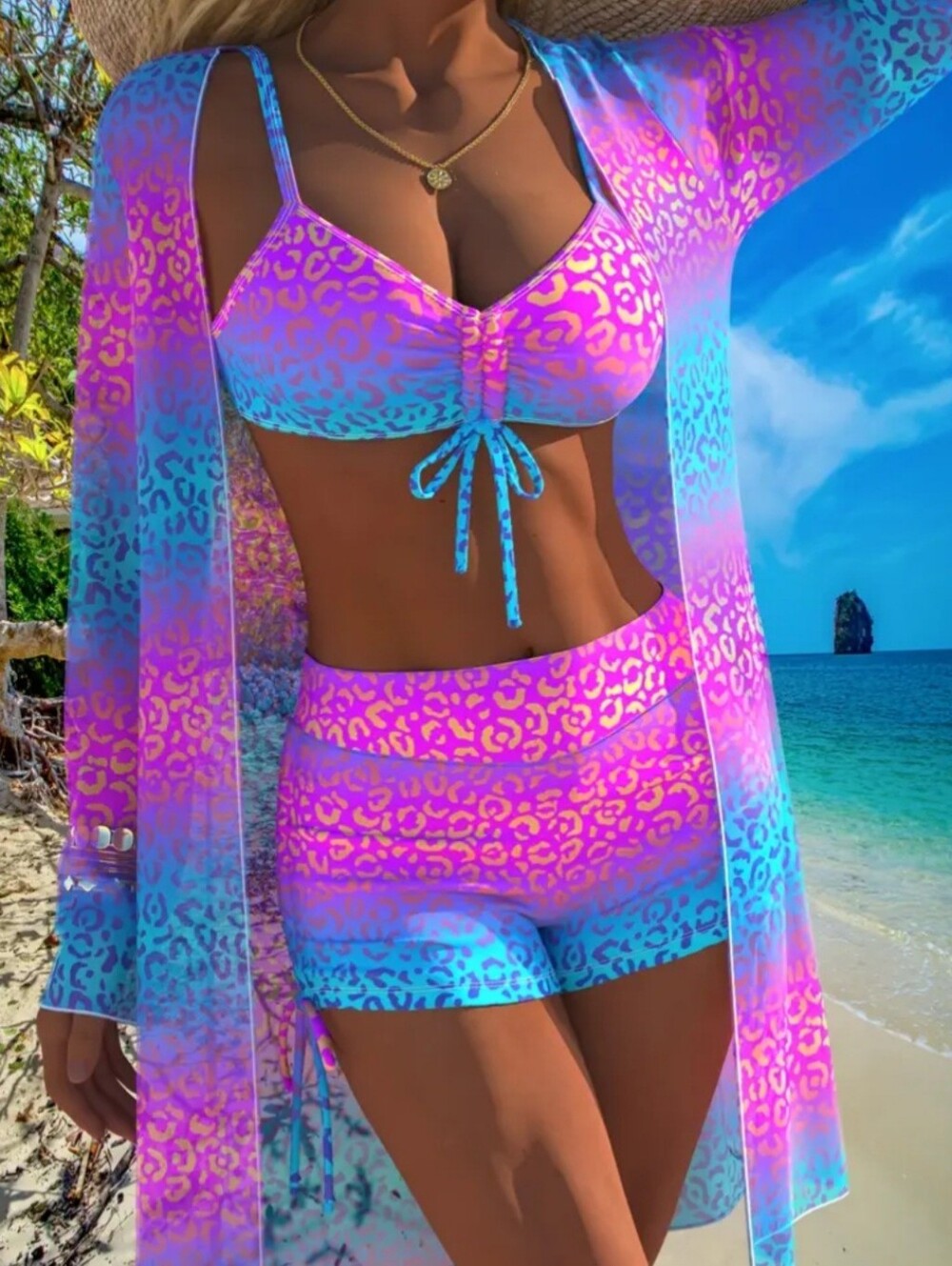 🎉S-HP🎉 *NIP* 🔥3/$70 Womens 2pc. Leopard Print Swimsuit